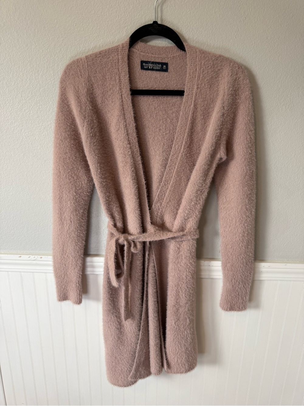 Abercrombie & Fitch Plush Wrap Cardigan - Dusty Mauve